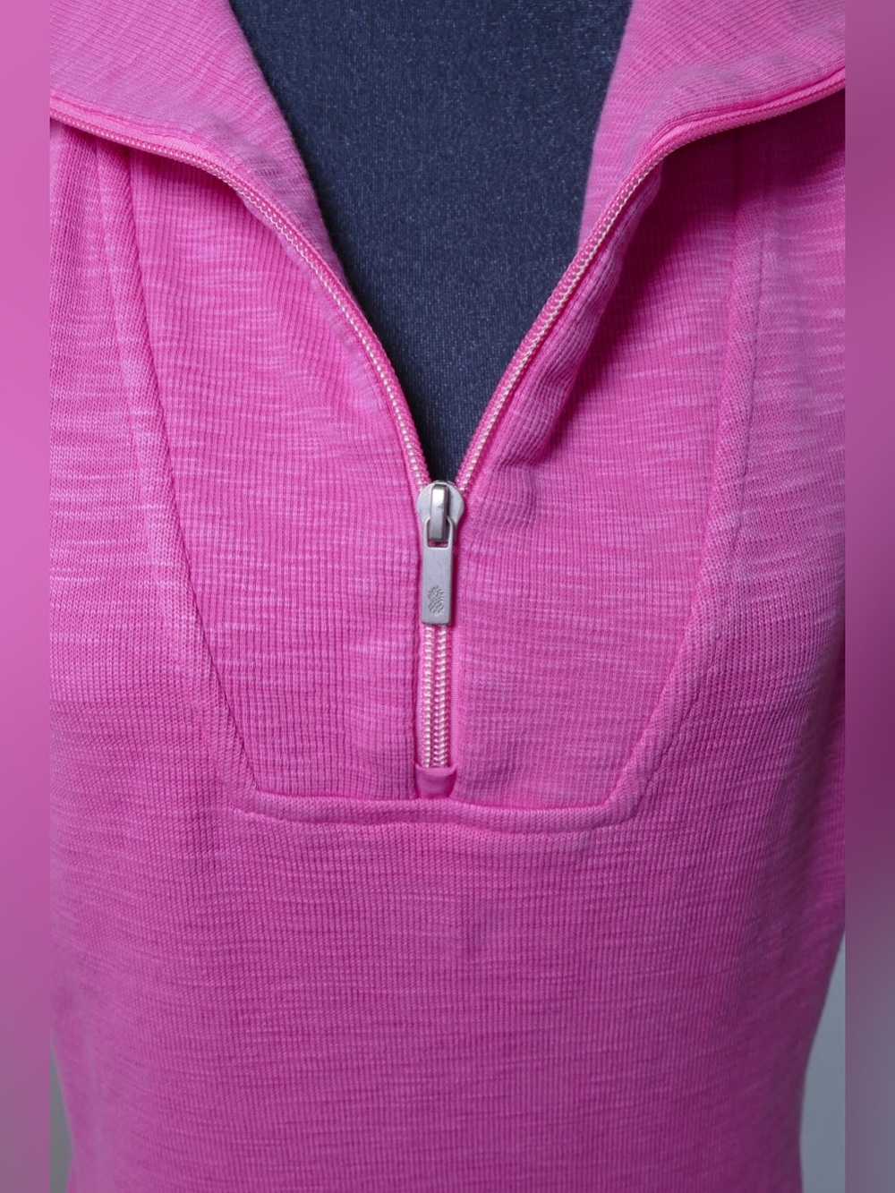 Tommy Bahama Tobago Bay Pima Cotton TENCEL Half Zip Dress Pink Women’s Smal - Picture 4 of 8
